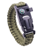 Ultimate 5-in-1 Emergency Paracord Bracelet - Military Green